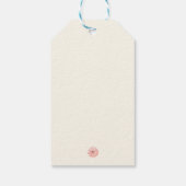 小さなカボチャが赤ちゃんシャワーの途中にある ギフトタグ (裏面)