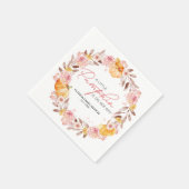 小さなカボチャが赤ちゃんシャワーの途中にある スタンダードカクテルナプキン (角)