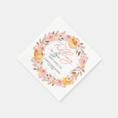 小さなカボチャが赤ちゃんシャワーの途中にある スタンダードカクテルナプキン (角)