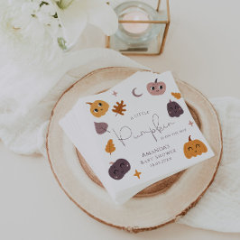 小さなカボチャが赤ちゃんシャワーの途中にある スタンダードランチョンナプキン