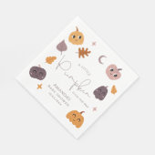 小さなカボチャが赤ちゃんシャワーの途中にある スタンダードランチョンナプキン (角)