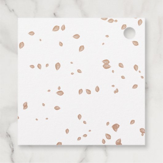 小さなカボチャが赤ちゃんシャワーの途中にある フェイバータグ (裏面)