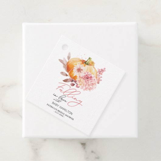 小さなカボチャが赤ちゃんシャワーの途中にある フェイバータグ (インサイチュ)