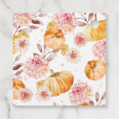 小さなカボチャが赤ちゃんシャワーの途中にある フェイバータグ (裏面)