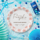 小さなカボチャが赤ちゃんシャワーの途中にある ペーパープレート (パーティー)