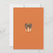 小さなカボチャが赤ちゃんシャワーの途中にある 招待状 (裏面)