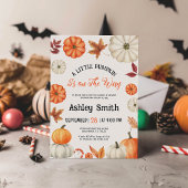 小さなカボチャが赤ちゃんシャワーの途中にある 招待状