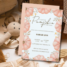 小さなカボチャが赤ちゃんシャワーの途中にある