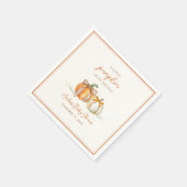 小さなカボチャが途中だ!秋ベビーシャワー スタンダードカクテルナプキン (角)