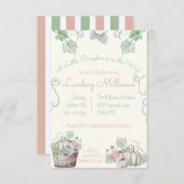 小さなカボチャが途中だ！赤ちゃんシャワー 招待状 (正面/裏面)