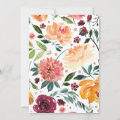 小さなカボチャが途中で秋ベビーシャワー 招待状 (裏面)