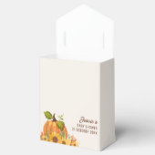 小さなカボチャが途中にある秋赤ちゃんシャワー フェイバーボックス (オープン)