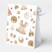 小さなカボチャが途中にある秋赤ちゃんシャワー フェイバーボックス (裏面サイド)