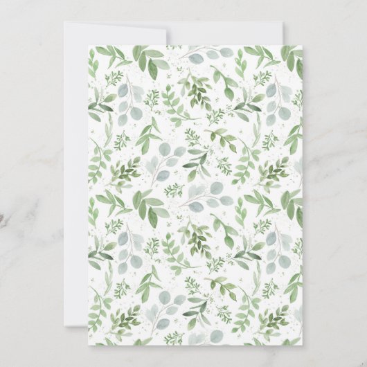 小さなカボチャが途中にある秋赤ちゃんシャワー 招待状 (裏面)