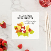 小さなカボチャが途中にある紅葉秋 スタンダードカクテルナプキン (インサイチュ)