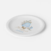 小さなカボチャが途中にある – 秋赤ちゃんシャワー ペーパープレート (アングル)