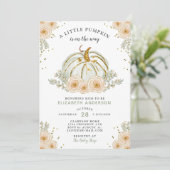 小さなカボチャが途中の甘いフローラミント 招待状 (スタンド正面)