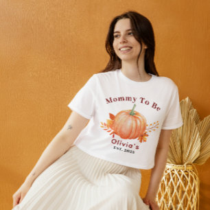 小さなカボチャが途中の秋ママ Tシャツ