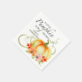 小さなカボチャが途中の赤ちゃんシャワーナプキン スタンダードカクテルナプキン (角)