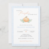 小さなカボチャが途中ベビーシャワー招待状 サンキューカード (正面)