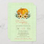 小さなカボチャが途中ベビーシャワー招待状 招待状 (正面/裏面)