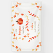 小さなカボチャが途中ベビーシャワー秋 横断幕 (縦)