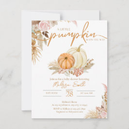 小さなカボチャが途中ボホ招待状