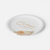 小さなカボチャが途中ボホ秋の秋 ペーパープレート (アングル)