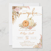 小さなカボチャが途中ボホ秋の秋 招待状 (正面)