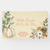 小さなカボチャが途中秋 素朴 横断幕 (横)