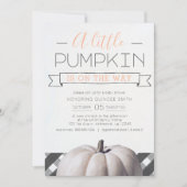 小さなカボチャが道中バッファロープレイド秋 招待状 (正面)
