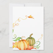 小さなカボチャが2つやってくるよ、ベイビー 招待状 (裏面)