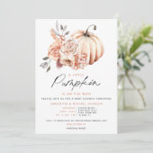 小さなカボチャが、ベビーシャワーの途中 招待状 (スタンド正面)