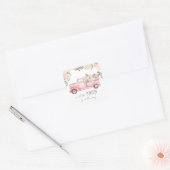 小さなカボチャがWay Squareのステッカー上にある スクエアシール (封筒)