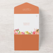 小さなカボチャのキツネが赤ちゃんシャワーの途中にある オールインワン招待状 (外側)