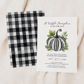 小さなカボチャのギンガム ベビーシャワー 招待状