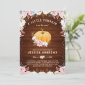 小さなカボチャのコットン素朴フローラ 招待状 (スタンド正面)