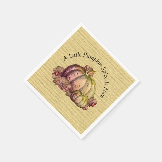 小さなカボチャのスパイスは素敵だ»秋色の装飾 スタンダードカクテルナプキン (角)