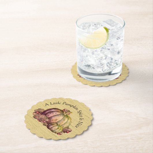 小さなカボチャのスパイスは素敵だ»秋色の装飾 ペーパーコースター (インサイチュ)