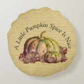 小さなカボチャのスパイスは素敵だ»秋色の装飾 ラウンドクッション (裏面)