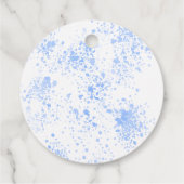 小さなカボチャのトラック青い水の色の赤ちゃんシャワー フェイバータグ (裏面)