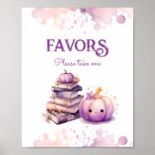 小さなカボチャのハロウィーンの好意を1つ取って下さい ポスター (正面)