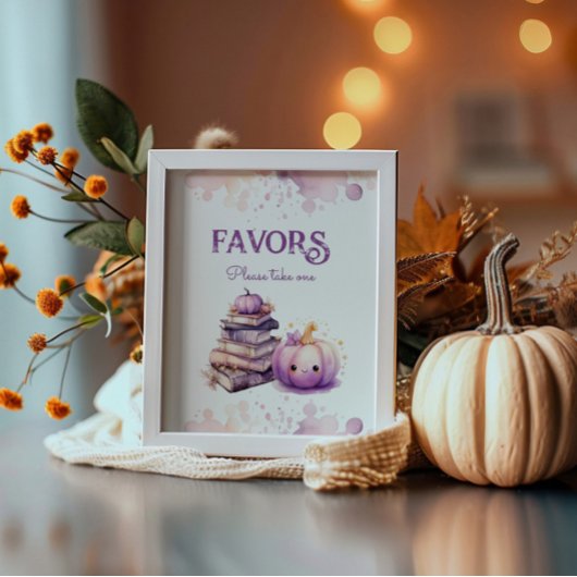 小さなカボチャのハロウィーンの好意を1つ取って下さい ポスター