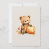 小さなカボチャのハロウィーンベビーシャワー招待状 招待状 (裏面)