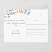 小さなカボチャのハロウィーン妊娠を期待して 案内ポストカード (裏面)