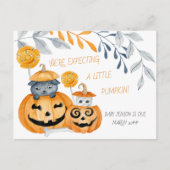 小さなカボチャのハロウィーン妊娠を期待して 案内ポストカード (正面)