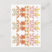 小さなカボチャのハロウィーン秋赤ちゃんシャワー エンクロージャーカード (裏面)