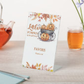 小さなカボチャのハロウィーン秋赤ちゃんシャワー 台座サイン (インサイチュ)