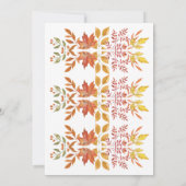 小さなカボチャのハロウィーン秋赤ちゃんシャワー 招待状 (裏面)