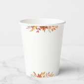 小さなカボチャのハロウィーン秋赤ちゃんシャワー 紙コップ (裏面)